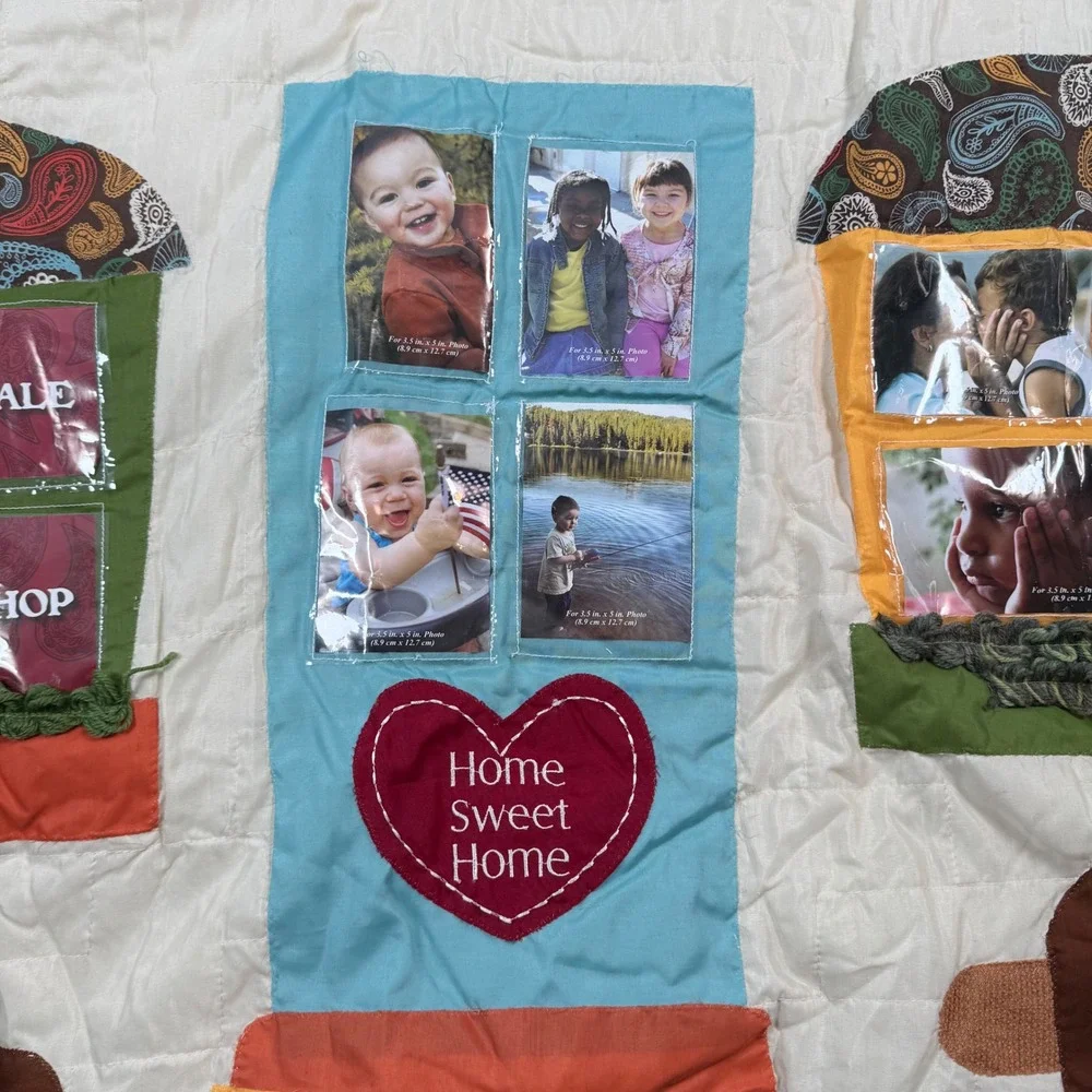 NWT Cracker Barrel Country Quilted Throw Photo Album Blanket Love Begins at Home